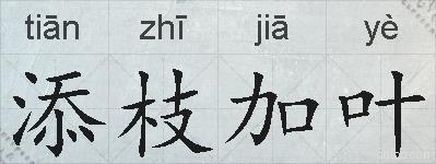 添枝加叶的拼音