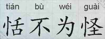 恬不为怪的拼音