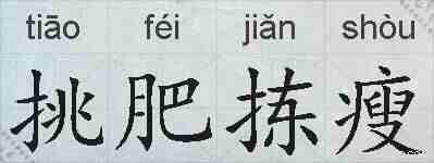 挑肥拣瘦的拼音