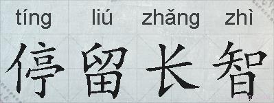 停留长智的拼音