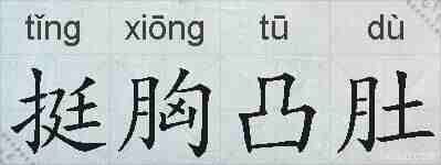 挺胸凸肚的拼音