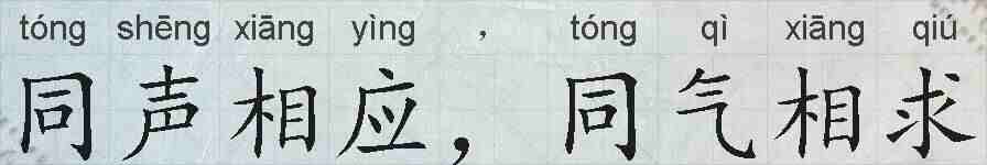 同声相应，同气相求的拼音