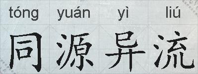同源异流的拼音