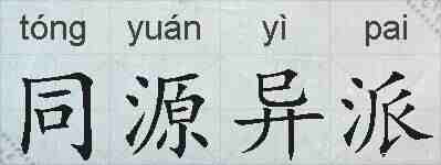 同源异派的拼音