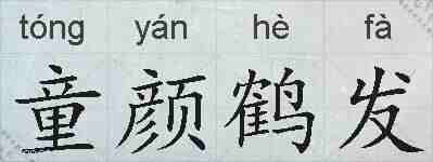 童颜鹤发的拼音
