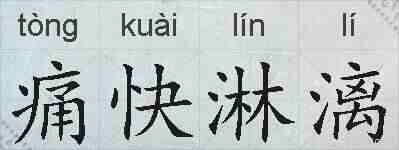 痛快淋漓的拼音