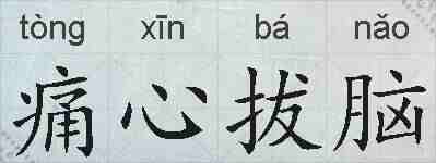 痛心拔脑的拼音