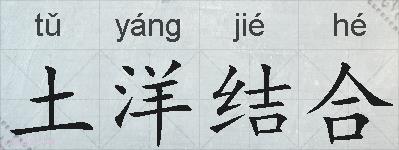 土洋结合的拼音