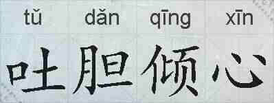 吐胆倾心的拼音