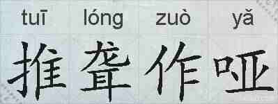 推聋作哑的拼音
