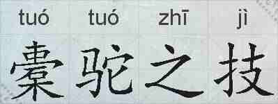 橐驼之技的拼音