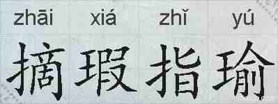 摘瑕指瑜的拼音