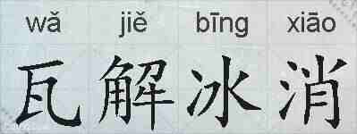 瓦解冰消的拼音