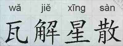 瓦解星散的拼音