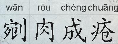 剜肉成疮的拼音