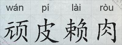 顽皮赖肉的拼音