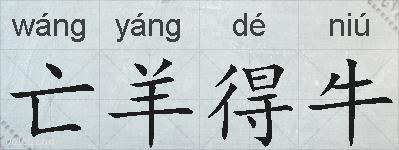 亡羊得牛的拼音