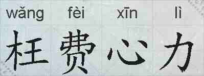 枉费心力的拼音