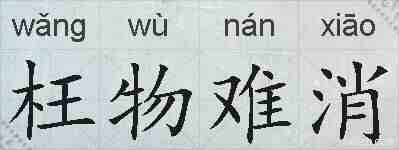 枉物难消的拼音