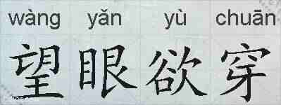 望眼欲穿的拼音