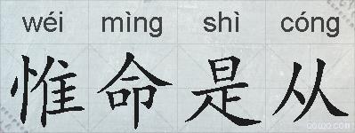 惟命是从的拼音