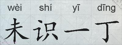 未识一丁的拼音
