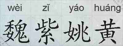 魏紫姚黄的拼音