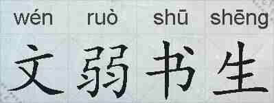 文弱书生的拼音