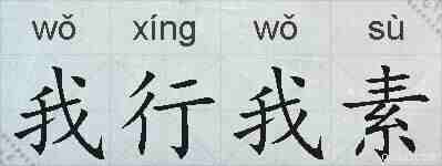 我行我素的拼音
