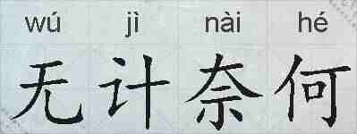 无计奈何的拼音