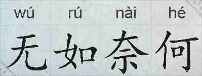 无如奈何的拼音