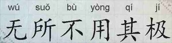 无所不用其极的拼音