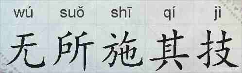 无所施其技的拼音