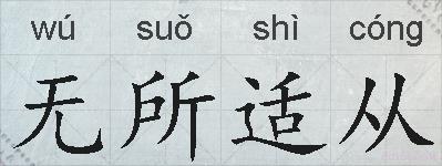 无所适从的拼音