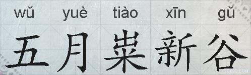 五月粜新谷的拼音
