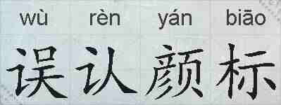 误认颜标的拼音