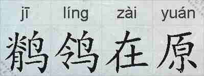 鹡鸰在原的拼音