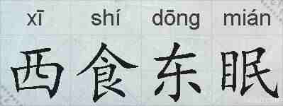 西食东眠的拼音
