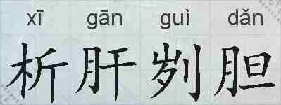 析肝刿胆的拼音