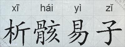 析骸易子的拼音