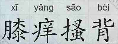 膝痒搔背的拼音