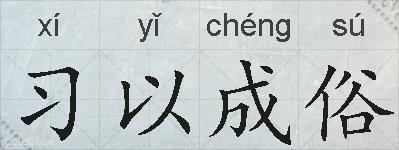习以成俗的拼音