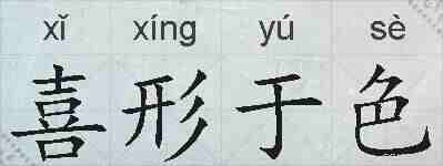 喜形于色的拼音