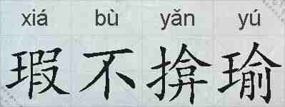瑕不揜瑜的拼音