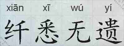 纤悉无遗的拼音
