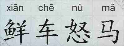 鲜车怒马的拼音