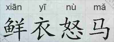 鲜衣怒马的拼音