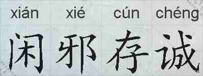 闲邪存诚的拼音