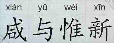 咸与惟新的拼音
