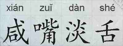 咸嘴淡舌的拼音